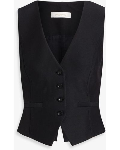 Zimmermann Wool-blend Vest - Black