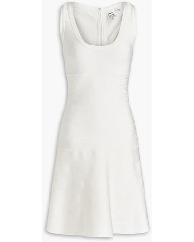 Hervé Léger Fluted Bandage Mini Dress - White