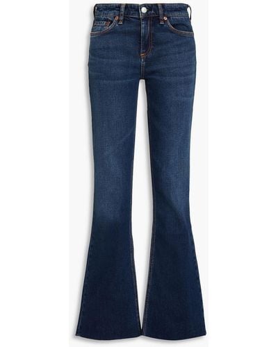 Rag & Bone Kinsely Mid-rise Flared Jeans - Blue