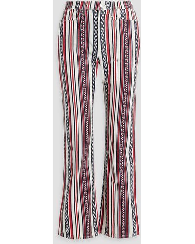 RE/DONE Printed High-rise Straight-leg Jeans - Red