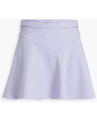 RED Valentino Fluted Twill Mini Skirt - Purple