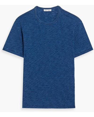 Alex Mill T-shirt aus baumwoll-jersey mit flammgarneffekt - Blau