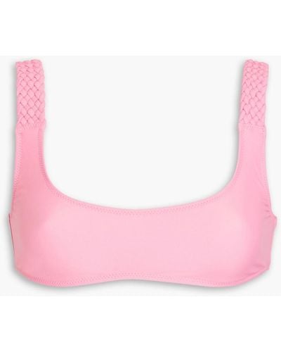 Solid & Striped Elle Woven Bikini Top - Pink