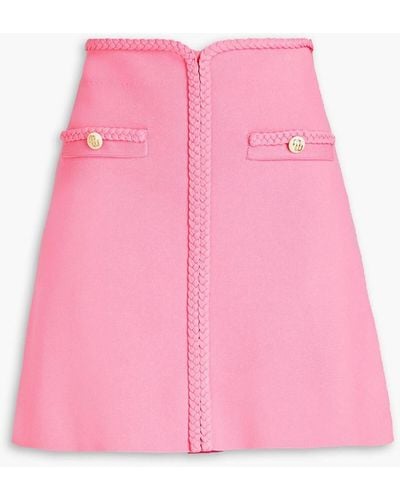 Maje Embellished Knitted Mini Skirt - Pink