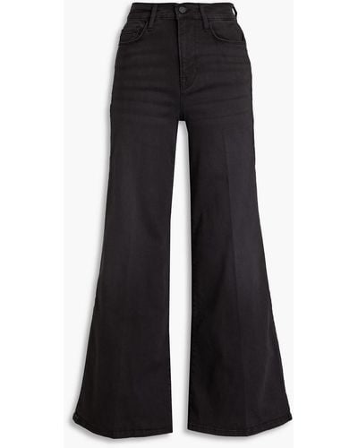 FRAME Le Pixie Palazo High-rise Wide-leg Jeans - Black