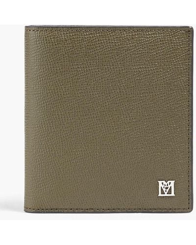 MCM Textured Leather Wallet - Green