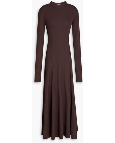 BITE STUDIOS Ribbed Jersey Midi Dress - Brown