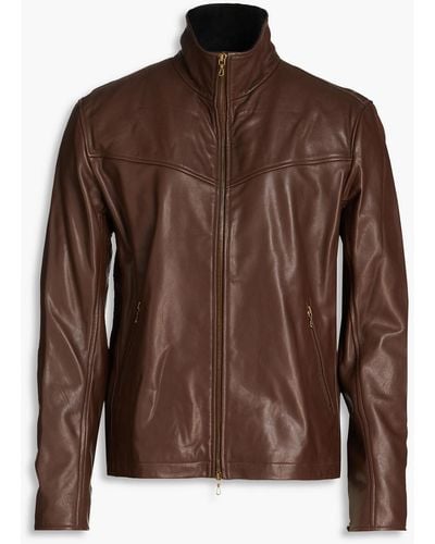 Rag & Bone Grant Leather Jacket - Brown