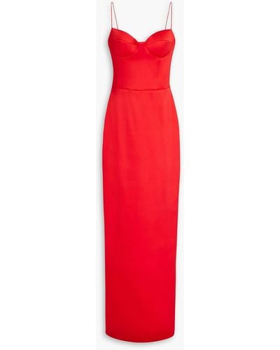 Rasario Twill Maxi Dress - Red