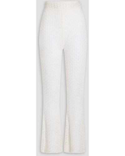 Zimmermann Crochet-knit Flared Trousers - White