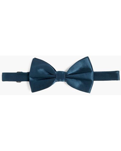 Dolce & Gabbana Silk-satin Bow Tie - Blue