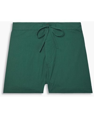 Bassike Cotton-poplin Shorts - Green