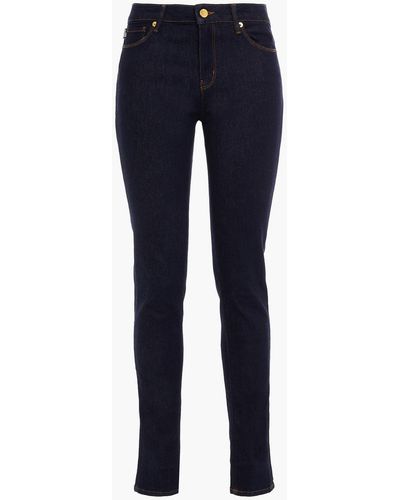 Love Moschino Printed Low-rise Skinny Jeans - Blue