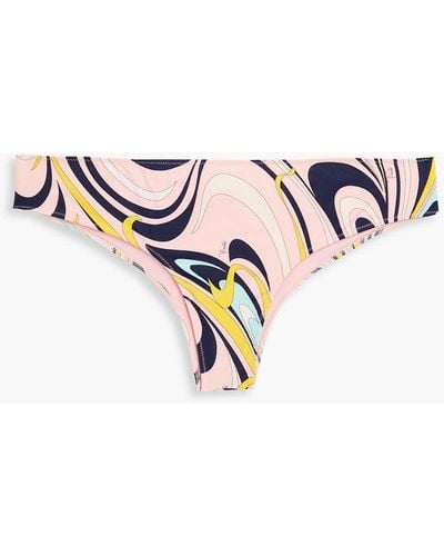 Emilio Pucci Printed Low-rise Bikini Briefs - Pink