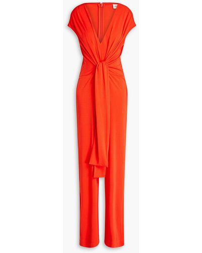 By Malene Birger Jaxia jumpsuit aus stretch-jersey mit wickeleffekt - Orange