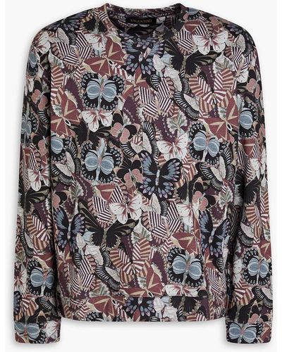 Valentino Printed French Cotton-blend Terry Sweatshirt - Multicolor
