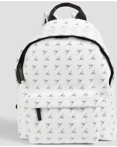 Giuseppe Zanotti Printed Leather Backpack - White