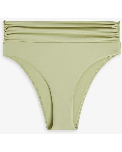 Seafolly Rio Ruched High-rise Bikini Briefs - Green