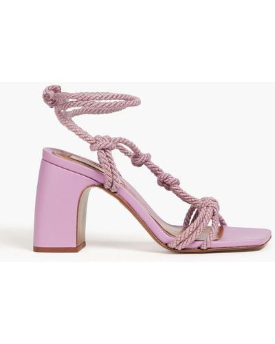 Zimmermann Knotted Cord Sandals - Pink