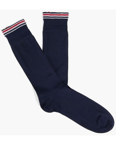 Thom Browne Cotton-blend Jersey Socks - Blue