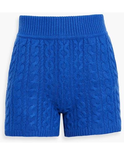 Rag & Bone Pierce Cable-knit Cashmere Shorts - Blue