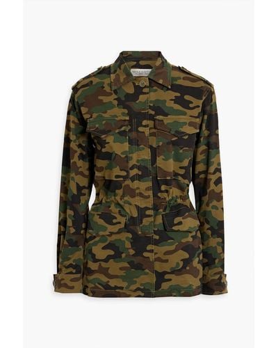 Nili Lotan Wren Camouflage-print Cotton-blend Twill Jacket - Green