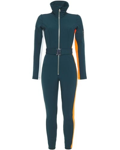 CORDOVA Belted Striped Shell Ski Suit - Blue