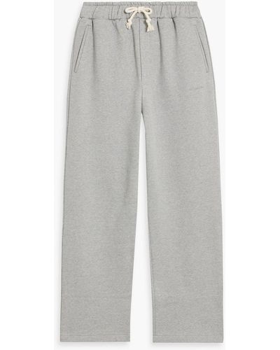 LE17SEPTEMBRE Mélange Cotton-fleece Sweatpants - Grey
