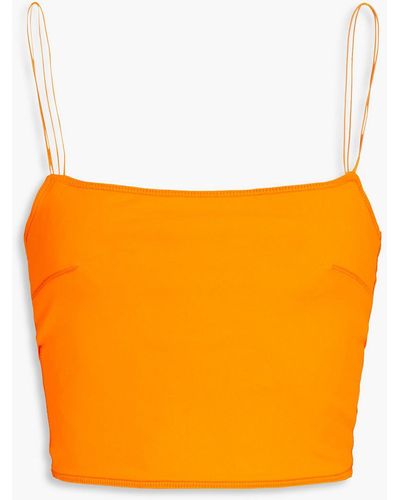 Jacquemus Pomelo Cropped Stretch-jersey Top - Orange