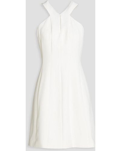 Halston Cutout Crepe Mini Dress - White