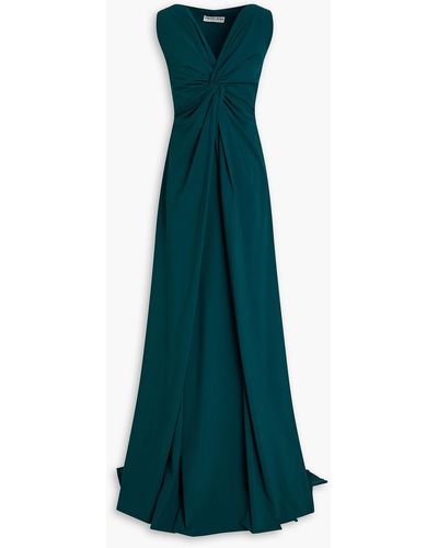 La Petite Robe Di Chiara Boni Opera Twist-front Jersey Maxi Dress - Green