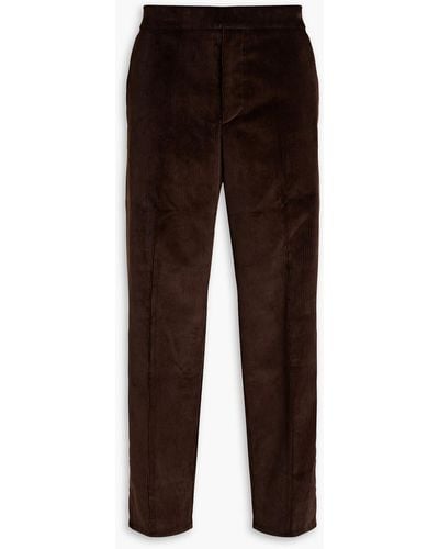 Dunhill Cotton-corduroy Trousers - Brown