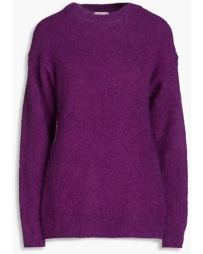 Claudie Pierlot Brushed Mohair-blend Sweater - Purple
