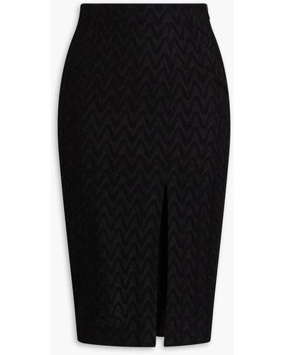 Missoni Crochet-knit Wool-blend Skirt - Black
