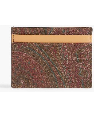 Etro Printed Coated Canvas Cardholder - Brown