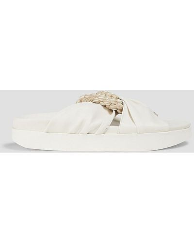 Zimmermann Braided Cord And Leather Sandals - White