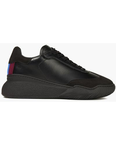 Stella McCartney Faux Leather And Suede Sneakers Black