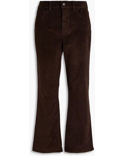 Nili Lotan Cotton-blend Corduroy Bootcut Trousers - Natural