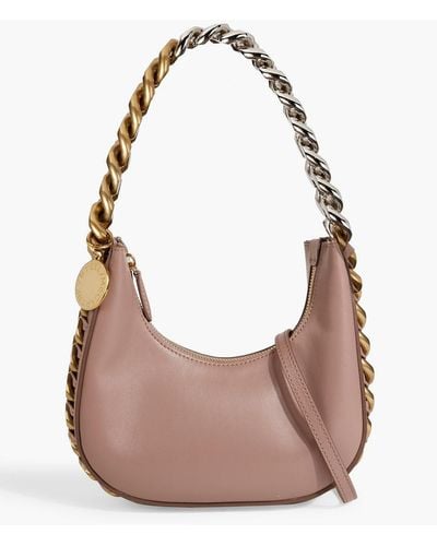 Stella McCartney Frayme Mini Faux Leather Shoulder Bag - Pink