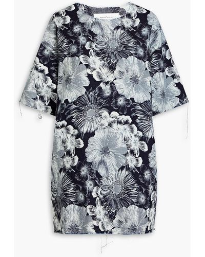 Marques'Almeida Cotton-jacquard Mini Dress - Grey