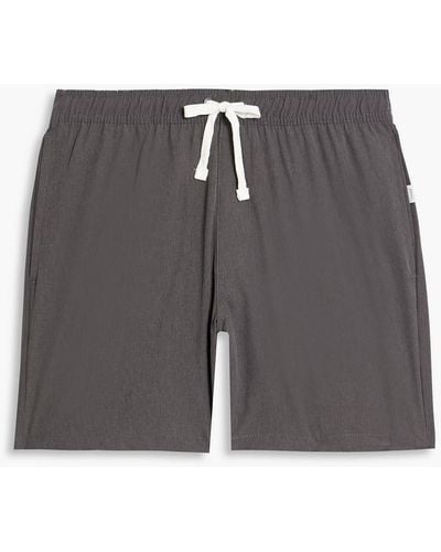 Onia Land To Water Stretch-chambray Shorts - Gray