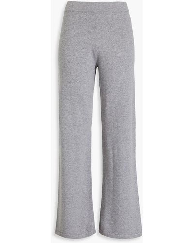JOSEPH Mélange Wool-blend Straight-leg Trousers - Grey