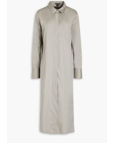 James Perse Cotton-blend Poplin Midi Shirt Dress - Natural