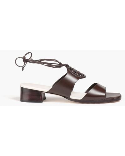 Tory Burch Bombe Miller Leather Sandals - Brown