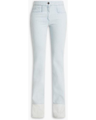 16Arlington Sybil Distressed High-rise Flared Jeans - White