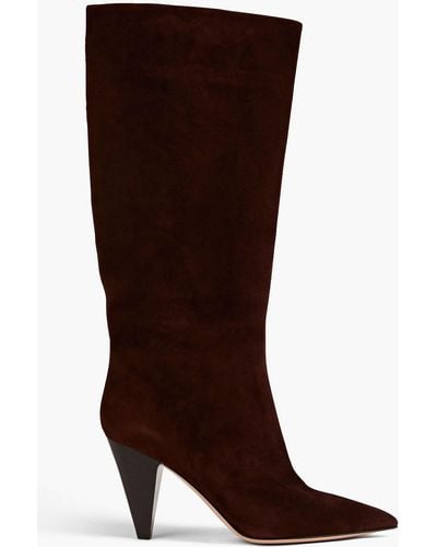 Gianvito Rossi 45 Suede Knee Boots - Brown