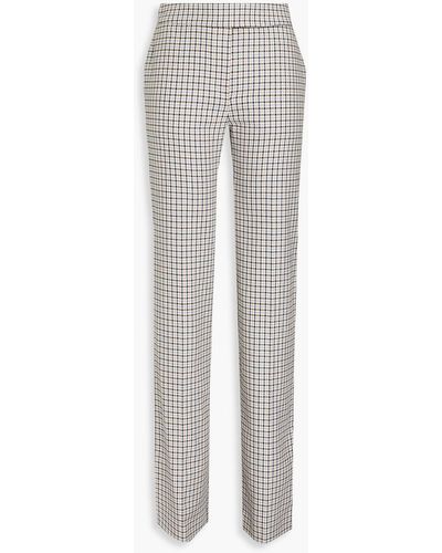 Alexandre Vauthier Houndstooth Cotton-tweed Bootcut Trousers - Grey