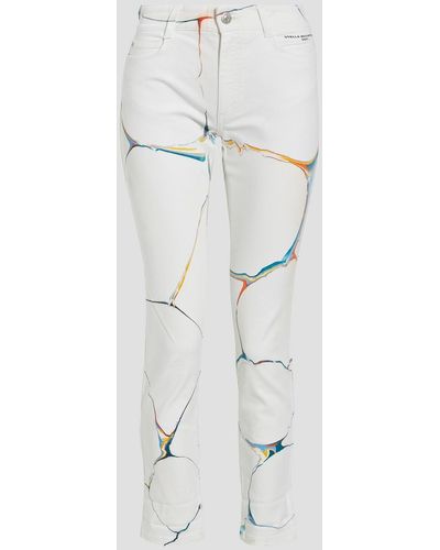 Stella McCartney Printed Mid-rise Skinny Jeans - White