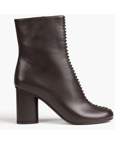 Ferragamo Joy Knotted Leather Ankle Boots - Brown