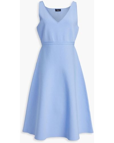 Theory Flared Knitted Dress - Blue
